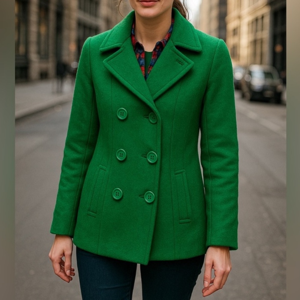 dELiA*s Peacoat Jacket - Size S, Green